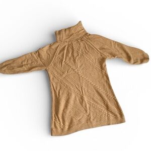 Wool/Cotton Blend Tunic-Length Sweater, 1X